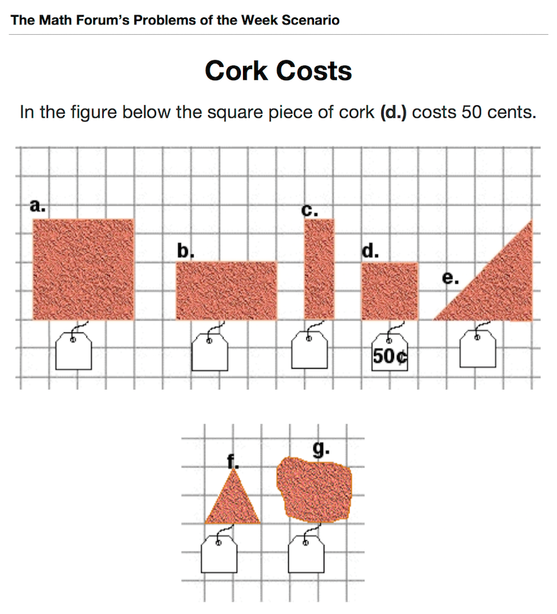 calculating cork cost from area