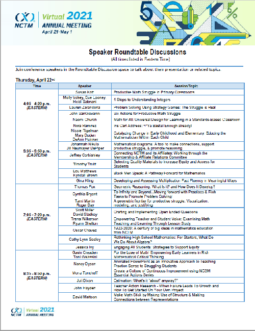speaker Roundtable Graphic
